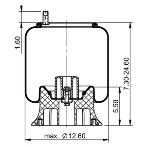 ContiTech Air Spring / 1R12-613 / 1R12-644 / 8855 6854780 