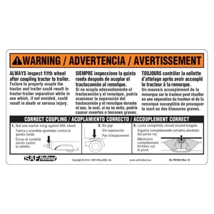 Holland DECAL:  WARNING 613190 