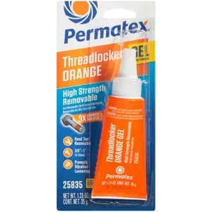 Permatex High Strength Removable Orange Threadlocker GEL 1488174 