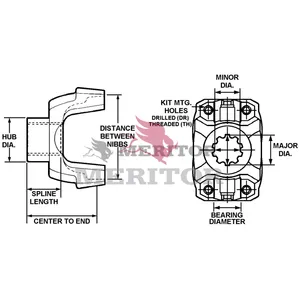 Meritor End Yoke 309246 