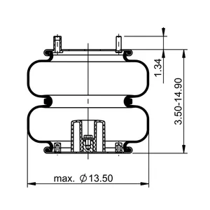 ContiTech Air Spring / 2B12-346 / 7550 6856976 
