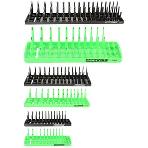 Great Neck Saw 6 Piece Socket Tray Set Green and Black 3 Deep 1985445 
