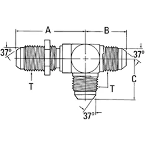 Eaton ADAPTR  SAE 37 TEE ASSEMBLY 2155765 