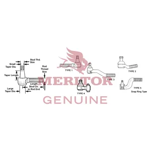 Meritor Tie Rod End 2717835 