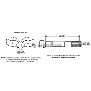 Meritor Genuine Air Brake Camshaft 2731480 