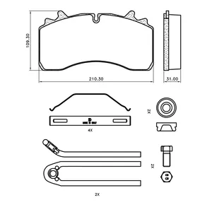 Haldex AIR DISC PADS 674072 