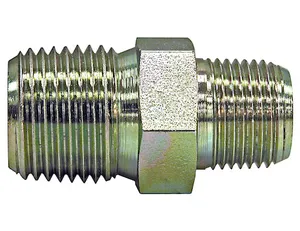 Buyers Products MALE AND MALE CONNECTOR - 1/4 NPT x 1/4 NPT HEX 325918 
