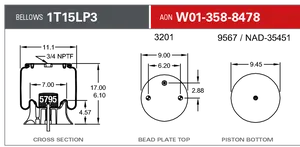 Firestone 1T15LP3 CB 3/4OFF2BN PST ST 591990 