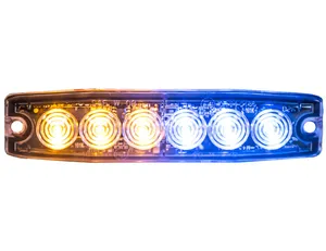Buyers Products LIGHT STROBE 5 1 8in 6 LED AMBER BLUE 1575888 