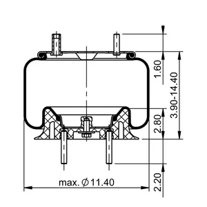 ContiTech Air Spring / 9 9-12 P 207 C 6855736 