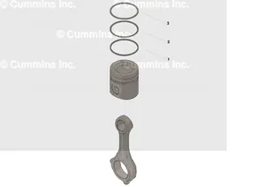Cummins Set Piston Ring 358718 