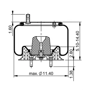 ContiTech Air Spring / 1R11-201 / 9377 6854870 