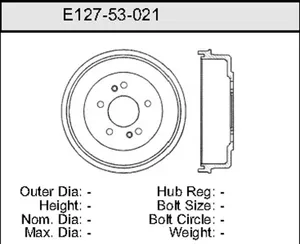 Bendix Brake Drum 461062 