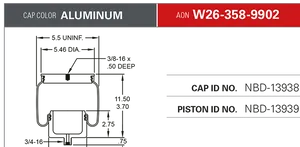 Firestone 127/95MM ASSEMBLY ALUM 592036 
