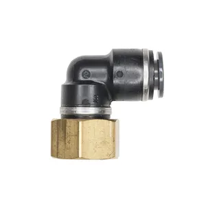 Haldex Fitting Elbow Female 90 Swl 1/2T 3/8P Dot Push Comp 2153205 