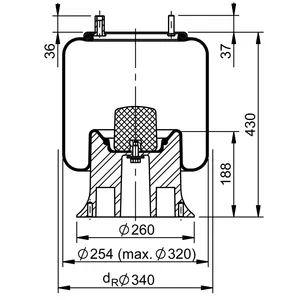ContiTech Air Spring / 9 10-19 A 150 CT 6854902 