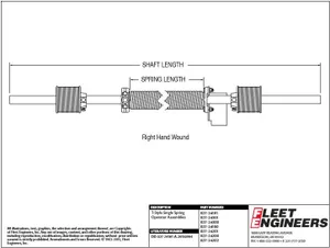Fleet Engineers Operator Single Spring Assembly, 98 Shaft, 60... 1414083 