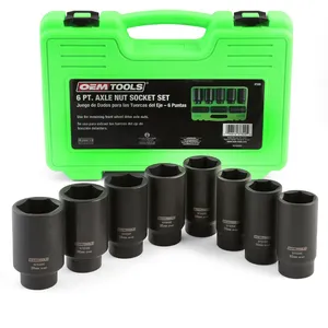Great Neck Saw 8 PC AXLE NUT SOCKET SET 6PT 1982720 