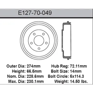 Bendix Brake Drum 9 x 10.79 453318 