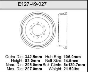 Bendix Brake Drum 11.61 x 13.48 456678 