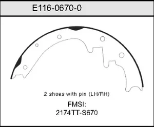 Bendix BRAKE SHOE 450010 