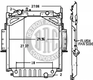 Detroit Radiator Freightliner 1154580 