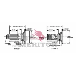 Meritor Stub Shaft-Wnut 722810 