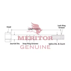 Meritor P 1.75 10 Spline Left Hand Camshaft 736280 