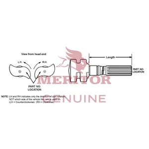 Meritor P 1.75 10 Spline Right Hand Camshaft 743210 