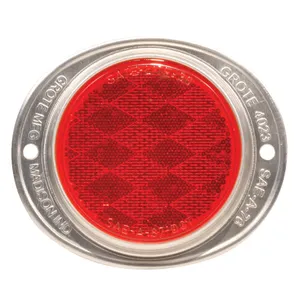 Grote Reflector - Reflector, 3 Lens,Red, Alum.,2-Hole Mnt 227772 