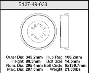 Bendix Brake Drum 11.63 x 13.59 456730 