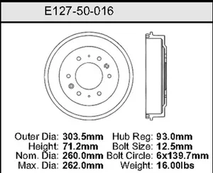 Bendix Brake Drum 10.24 x 11.95 448078 