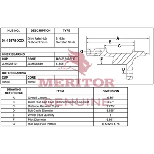 Meritor Ay-Hub/Rotor 713962 