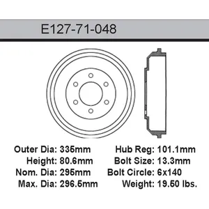 Bendix Brake Drum 11.61 x 13.19 461030 