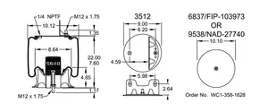 Firestone 1T15M8 AIR SPRG 309270 
