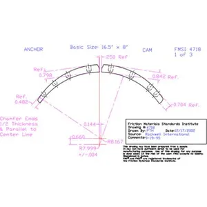 Abex Brake Lining 269364 