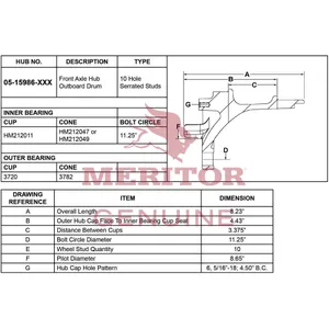 Meritor Ay Hub Rotor 717870 