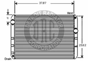 Detroit Radiator Kenworth 1153274 