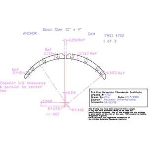 Abex Brake Lining 262354 