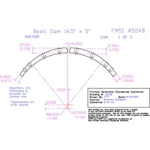 Abex Brake Lining Set Abex 685 278328 