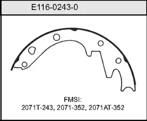 Bendix BRAKE SHOE 444716 
