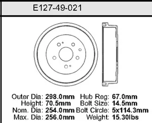 Bendix Brake Drum 10 x 11.73 455354 