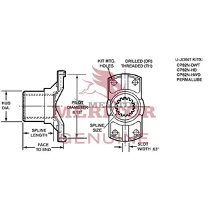 Meritor End Yoke 738434 