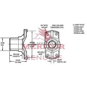 Meritor End Yoke 753131 