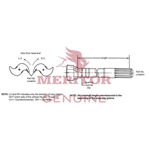 Meritor Cam/Rh Chrome 738304 