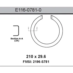 Bendix BRAKE SHOE 456236 