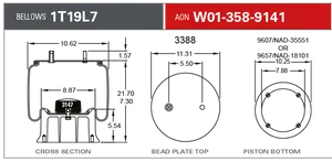 Firestone 1T19L7 AIR SPRG 592050 