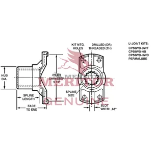 Meritor End Yoke 734276 