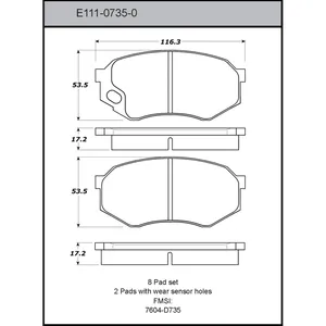 Bendix DISC PAD 446608 