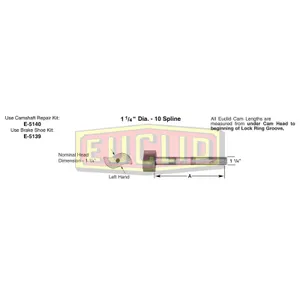 Euclid Eaton 1.25 10 Spline Right Hand Camshaft 916844 